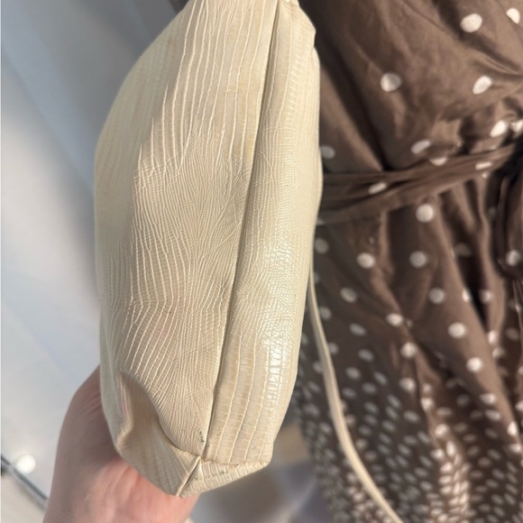 Vintage 1950s Fancy Nancy Atlanta White Faux Lizard Frame Handbag - Picture 3 of 11